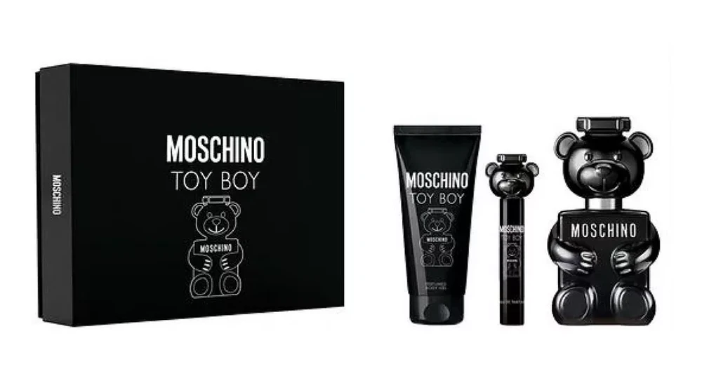 Moschino „Toy Boy“ rinkinys: kvapusis vanduo (100 ml) + kvapnusis kūno gelis (100 ml) + kvapusis vanduo (10 ml)