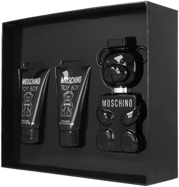Kvepalų rinkinys vyrams Moschino Toy Boy (EDP, 50 ml + dušo želė, 50 ml + balzamas po skutimosi, 50 ml)