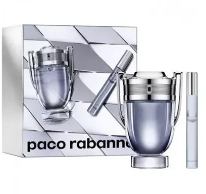 Paco Rabanne Invictus Eau De Toilette Purškiklis 100ml rinkinys vyrams 2 vnt