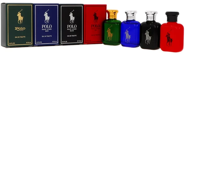 Set Ralph Lauren Polo Collection Žalias EDT 15ml + Mėlyna EDT 15ml + Raudona EDT 15ml + Juodas EDT 15ml