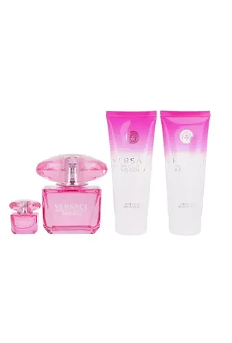 Versace Bright Crystal Absolu EDP rinkinys moterims (EDP, 90 ml + parfumuota dušo želė, 100 ml + EDP, 5 ml + parfumuotas kūno losjonas, 100 ml)