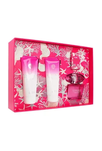 Versace Bright Crystal Absolu EDP rinkinys moterims (EDP, 90 ml + parfumuota dušo želė, 100 ml + EDP, 5 ml + parfumuotas kūno losjonas, 100 ml)