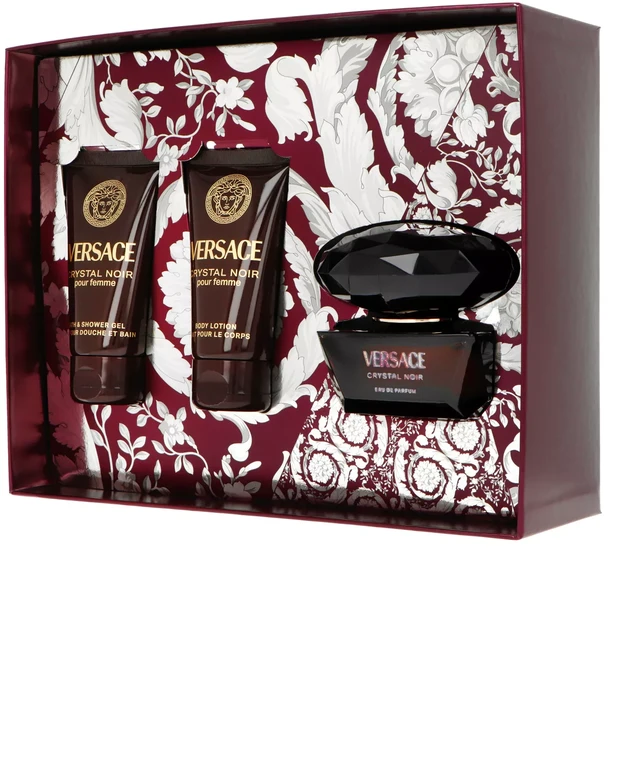 Set Versace Crystal Noir EDP 50ml + Losjonas kūnui 50ml + Dušo želė 50ml