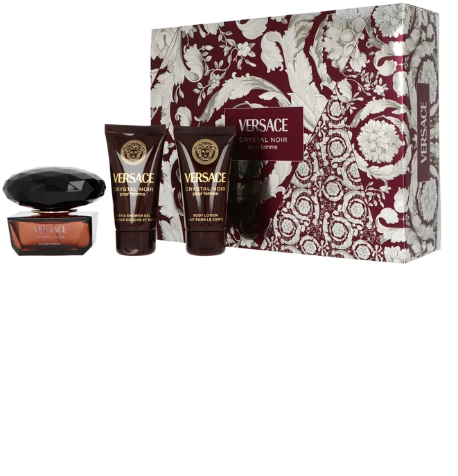 Set Versace Crystal Noir EDP 50ml + Losjonas kūnui 50ml + Dušo želė 50ml