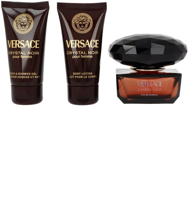 Set Versace Crystal Noir EDP 50ml + Losjonas kūnui 50ml + Dušo želė 50ml