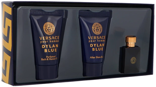 Kvepalai vyrams Versace Pour Homme Dylan Blue EDT 5ml + 25ml dušo želė + 25ml balzamas po skutimosi