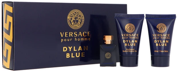 Kvepalai vyrams Versace Pour Homme Dylan Blue EDT 5ml + 25ml dušo želė + 25ml balzamas po skutimosi