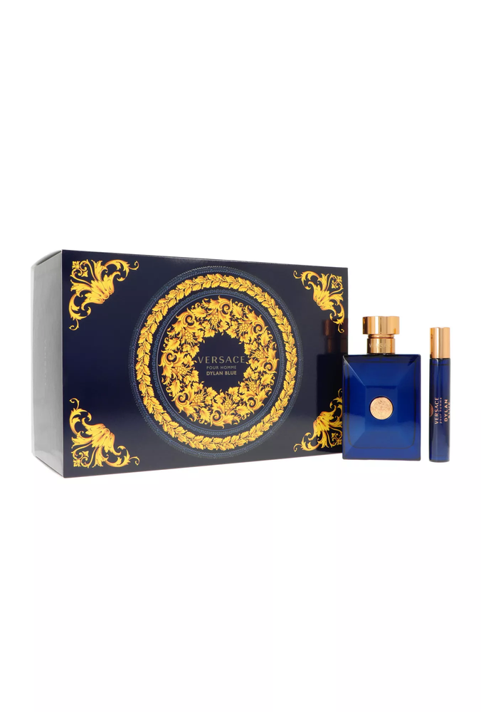 Versace Dylan Mėlyna Pour Homme (Rinkinys Vyrams) EDT 100ml + EDT 10ml + Kosmetikos maišelis