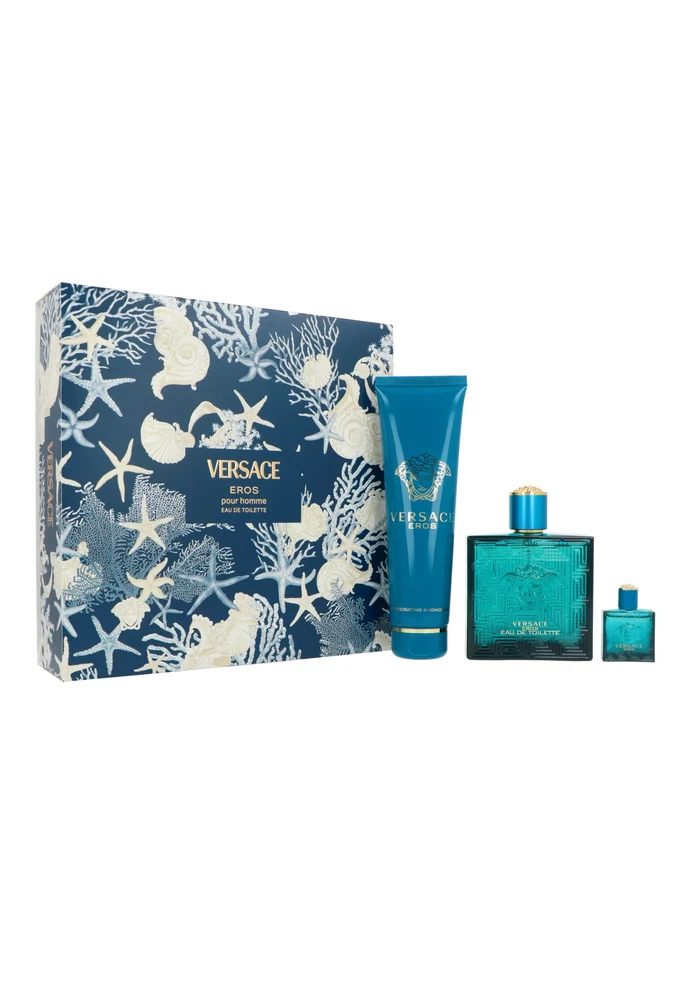 Kvepalų rinkinys vyrams Versace Eros (EDT, 100 ml + dušo želė, 150 ml + EDT, 5 ml)