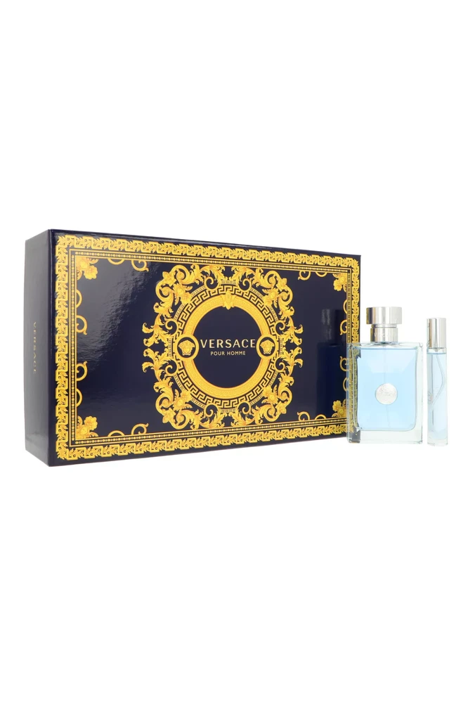 Versace Pour Homme EDT rinkinys vyrams (EDT 100 ml + EDT 10 ml + Kosmetinis krepšelis)