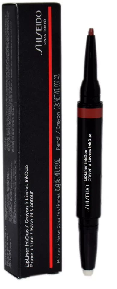 Shiseido Lūpų kontūro pieštukas InkDuo, 1,1 g, Spalva: 09 Scarlet