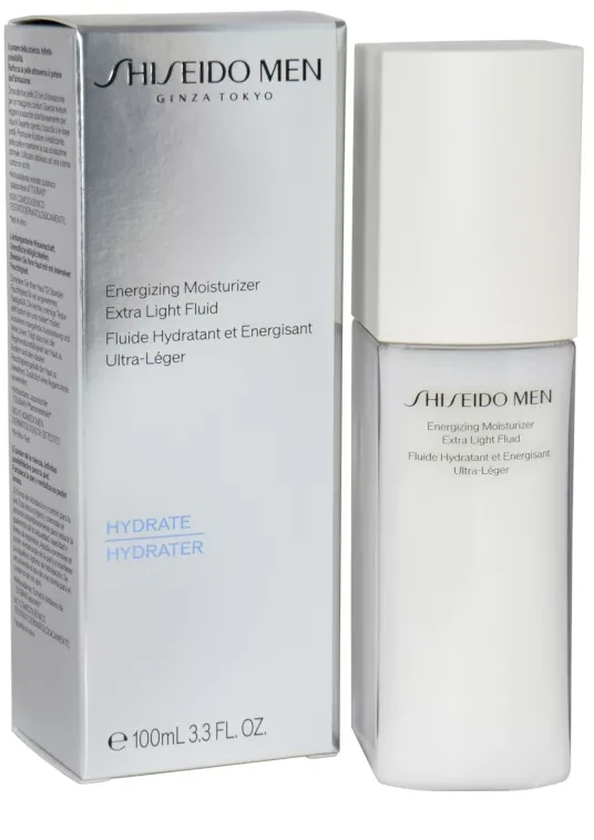 Veido kremas Shiseido Men Energizing Moisturizer Extra Light Fluid, 100 ml