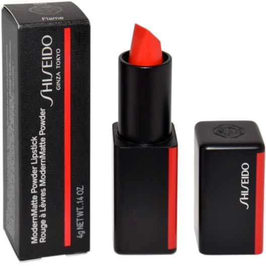 Shiseido ModernMatte Powder matiniai lūpų dažai, 4g, Spalva: 509 Flame