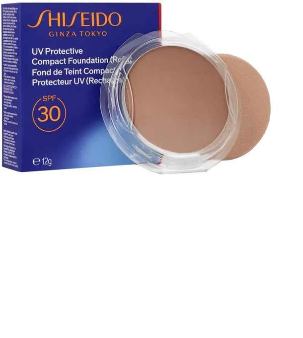 „Shiseido“ apsauginis kompaktiškas makiažo pagrindas nuo saulės, SPF30, tamsiai dramblio kaulo spalvos, 12 g