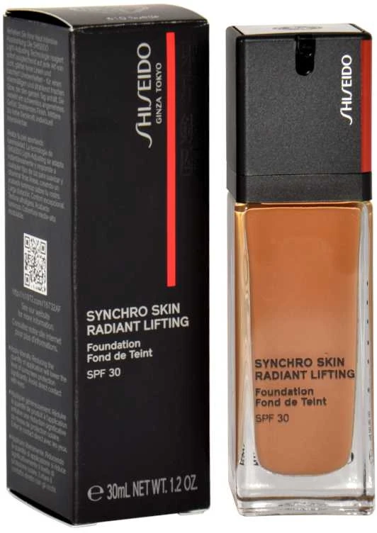 „Shiseido Synchro Skin Radiant Lifting“ skystas makiažo pagrindas, 510 Suede SPF 30, 30 ml