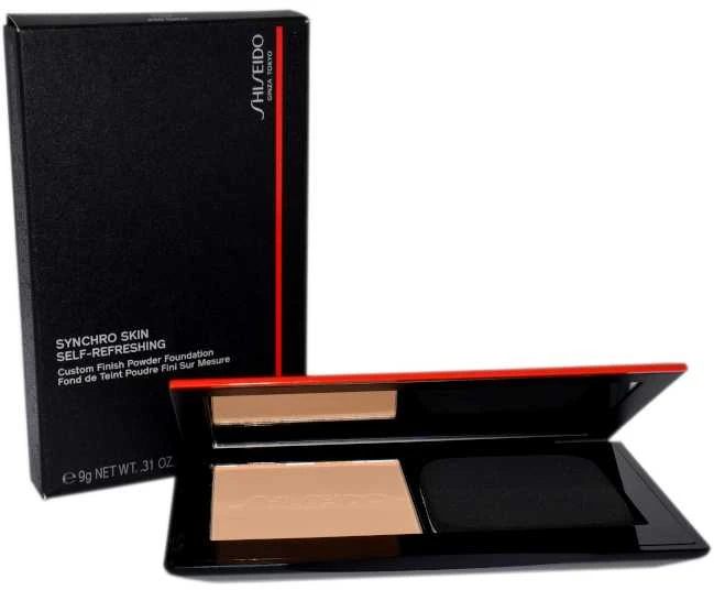 Shiseido „Synchro Skin“ gaivinantis kompaktiškas makiažo pagrindas, 250 smėlio spalvos, 9 g