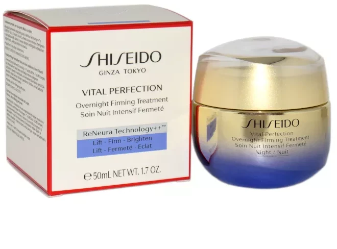 Shiseido Vital Perfection Overnight Firming Treatment Stangrinamoji veido procedūra, 50 ml