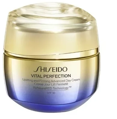 Shiseido Vital Perfection Uplifting & Firming Advanced Day Kreminis Refill stangrinačio veido kremo sausai ir normaliai odai papildymas, 50 ml