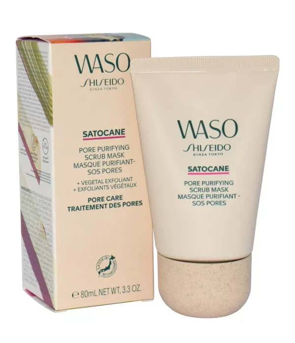 Shiseido Waso Satocane Pore Purifying Scrub Mask šveičiamoji veido kaukė, 80 ml