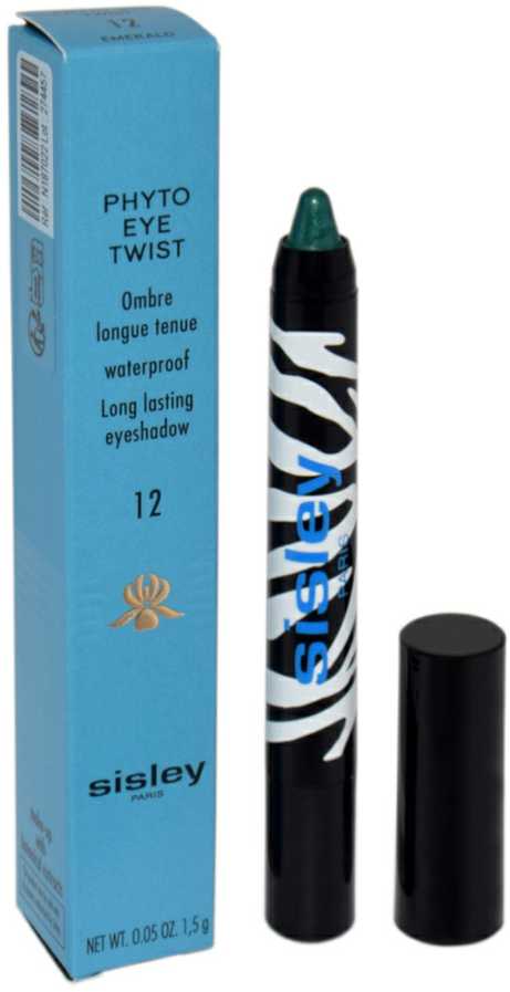 Sisley Phyto Eye Twist atsparūs vandeniui ilgai išsilaikantys akių šešėliai #12 Emerald, 1,5 g