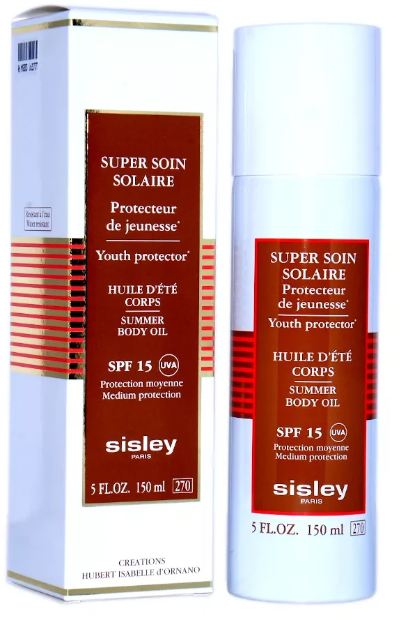 Sisley kūno aliejus įdegiui SPF 15 Super Soin Solaire (vasaros kūno aliejus), 150 ml
