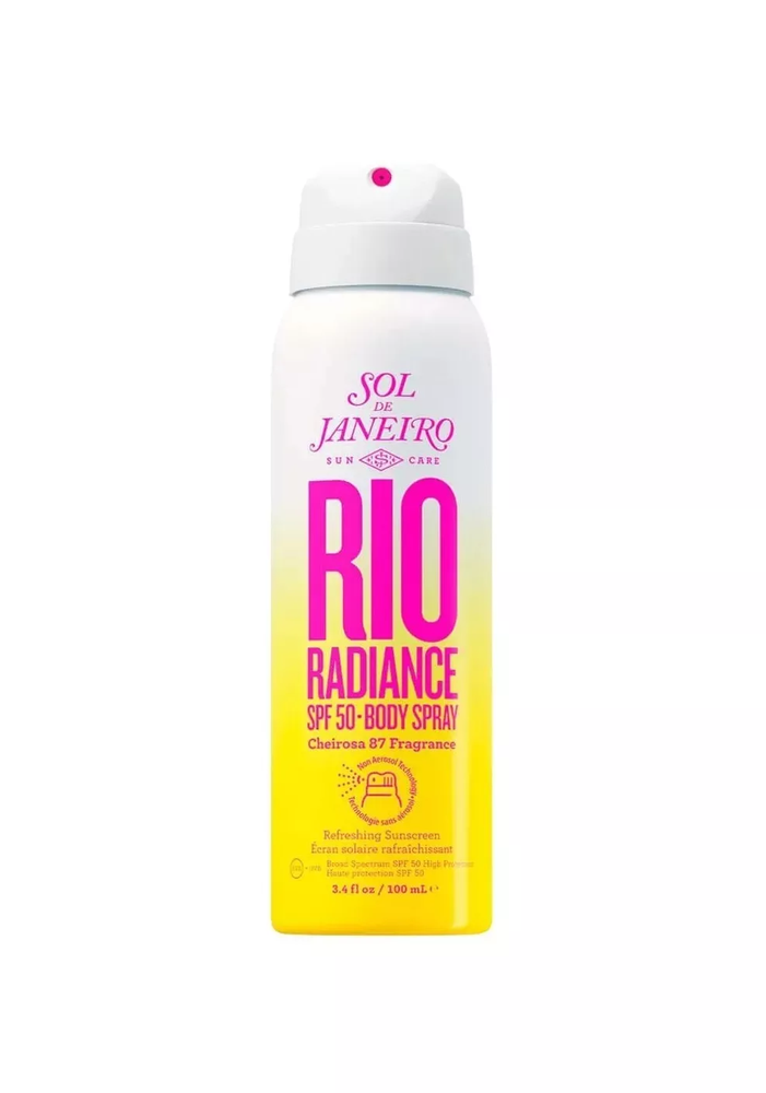 Sol De Janeiro Rio Radiance Body Purškiklis SPF 50 apsauginė kūno dulksna, 100 ml