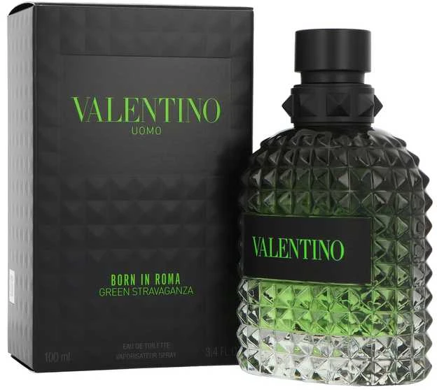 Valentino Uomo Born In Roma Žalias Stravaganza EDT tualetinis vanduo vyrams, 100 ml