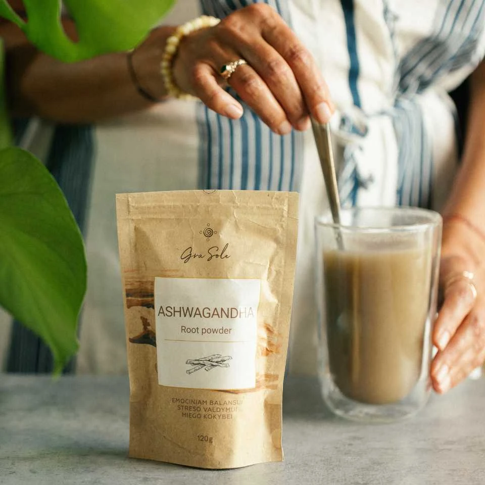 Grasole ASHWAGANDHA ROOT POWDER, supermaisto mišinys, 250 g.