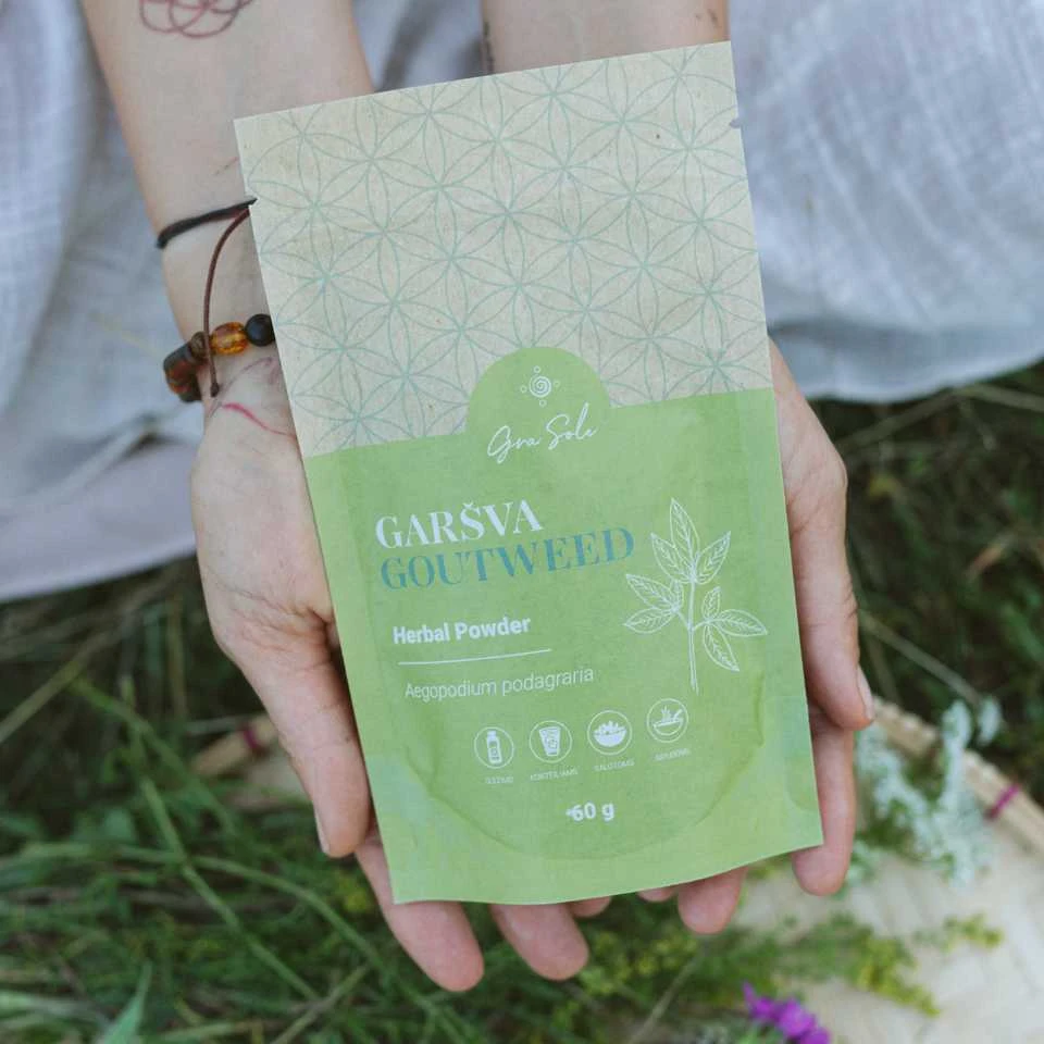 Grasole GARŠVA, lapų milteliai, 60 g.