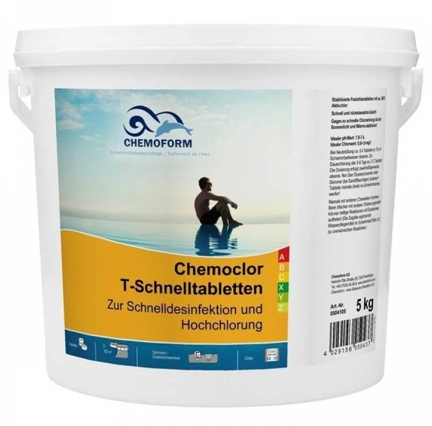 Chemoform Lėto tirpimo chloras Chemoclor T- tabletės (200g), 5kg