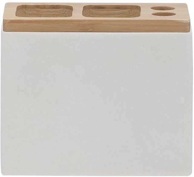 Pastatomas dvigubas dantų šepetėlių laikiklis Sealskin Grace, balta