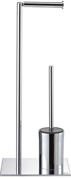 Pastatomas tualeto šepetys su WC popieriaus laikikliu Sealskin Tube, chromas