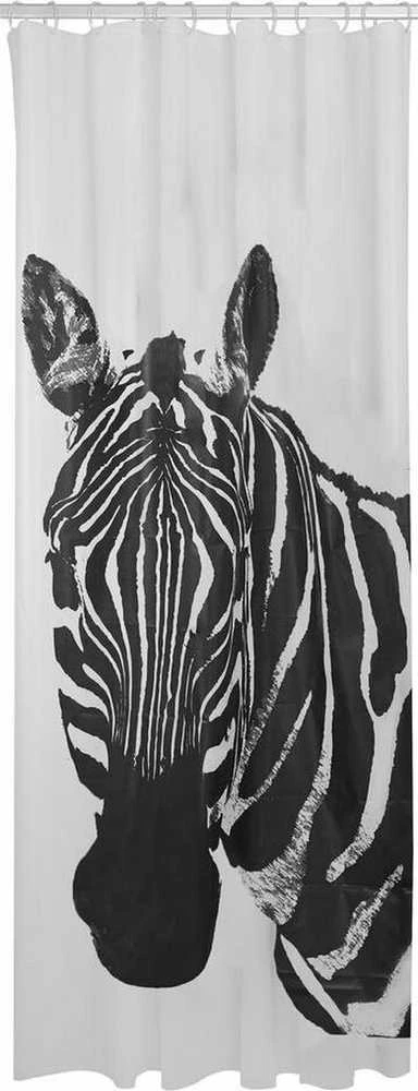 Vonios dušo užuolaida Sealskin Zebra, juoda/balta(180x200)