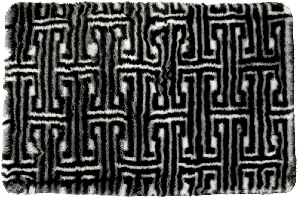 Vonios kilimėlis Sealskin Skin, 50x80 cm, juodas/baltas