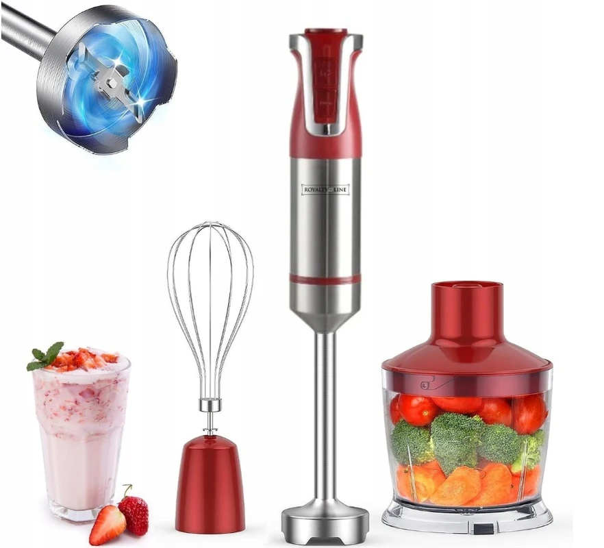 3 in 1 kompaktiškas virtuvinis kombainas (blenderis, plaktuvas, smulkintuvas) Eisenbach EB-H146, 1000W, Happy people