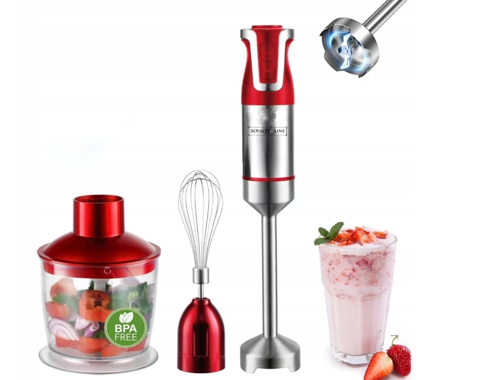 3 in 1 kompaktiškas virtuvinis kombainas (blenderis, plaktuvas, smulkintuvas) Eisenbach EB-H146, 1000W, Happy people