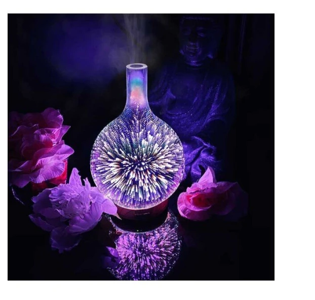 3D eterinių aliejų difuzorius, 100 ml ultragarsinis aromaterapijos vėsaus rūko oro drėkintuvas, happy people DD-03