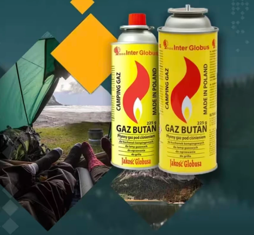 Butano dujų balionėliai 4x400ml Happy People HPS-33