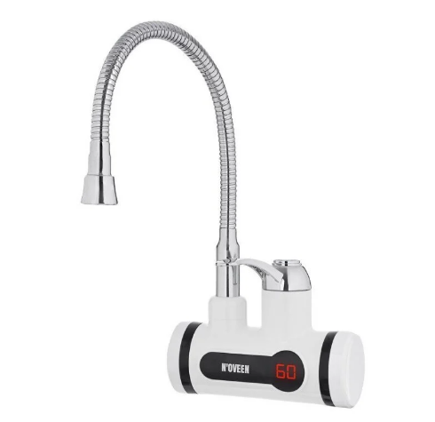 Elektrinis momentinis vandens šildytuvas su lanksčiu kranu ir jungtimi į sieną Happy People V-04, žema kaina | Varle.lt