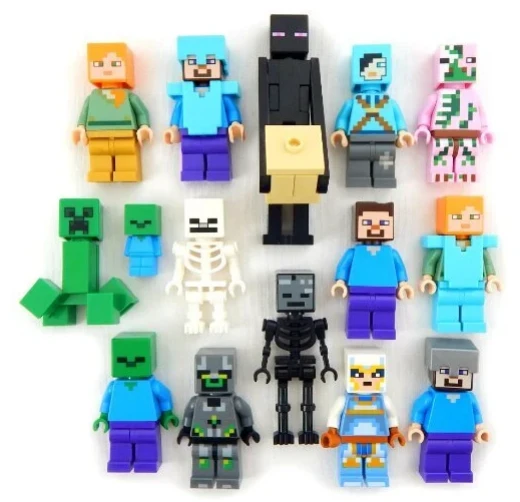 Figūrėlės Minecraft Happy People, 12 vnt.