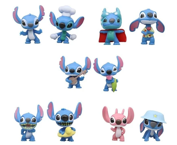 Figūrėlių rinkinys Happy People Stitch, 6 vnt.