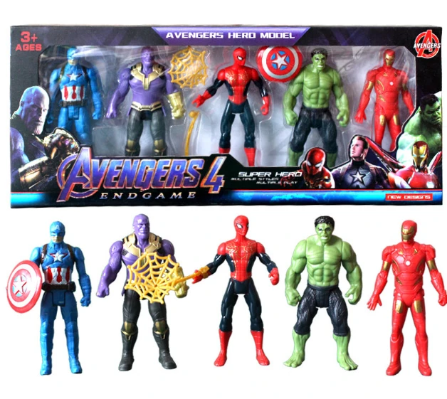 Keršytojų herojų figūrėlės- AVENGERS SPIDERMAN, HULK, IRON MAN, THANOS, Happy people