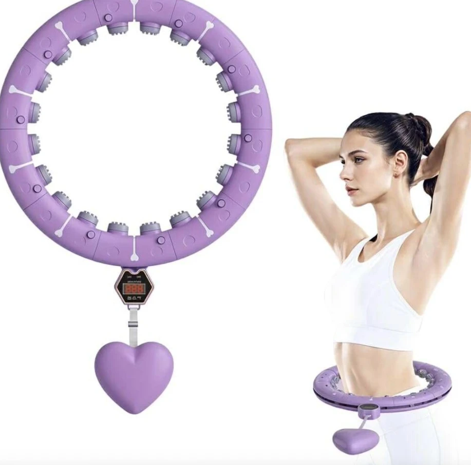Masažinis sportinis lankas hula hoop su apsukimų skaitliuku, Happy people M-07