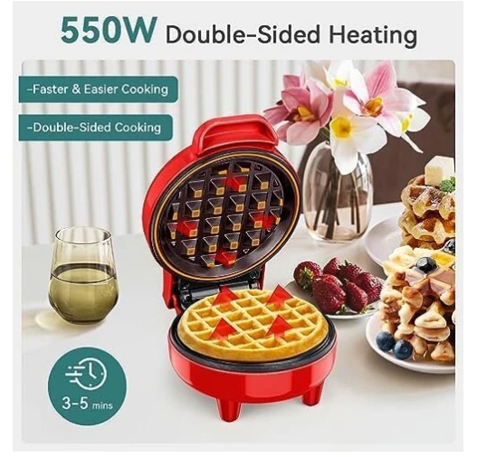 Mini vaflinė su neprikimbančia danga 550W, Happy people HP-GS