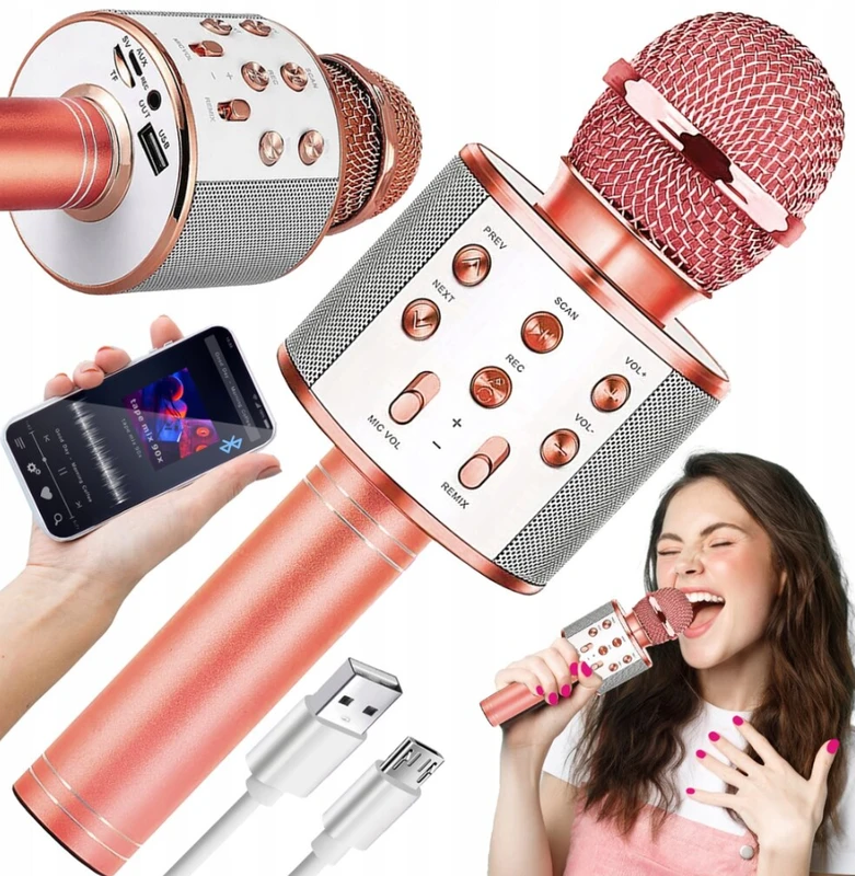 Prabangus daugiafunkcis karaoke mikrofonas Happy people M-51