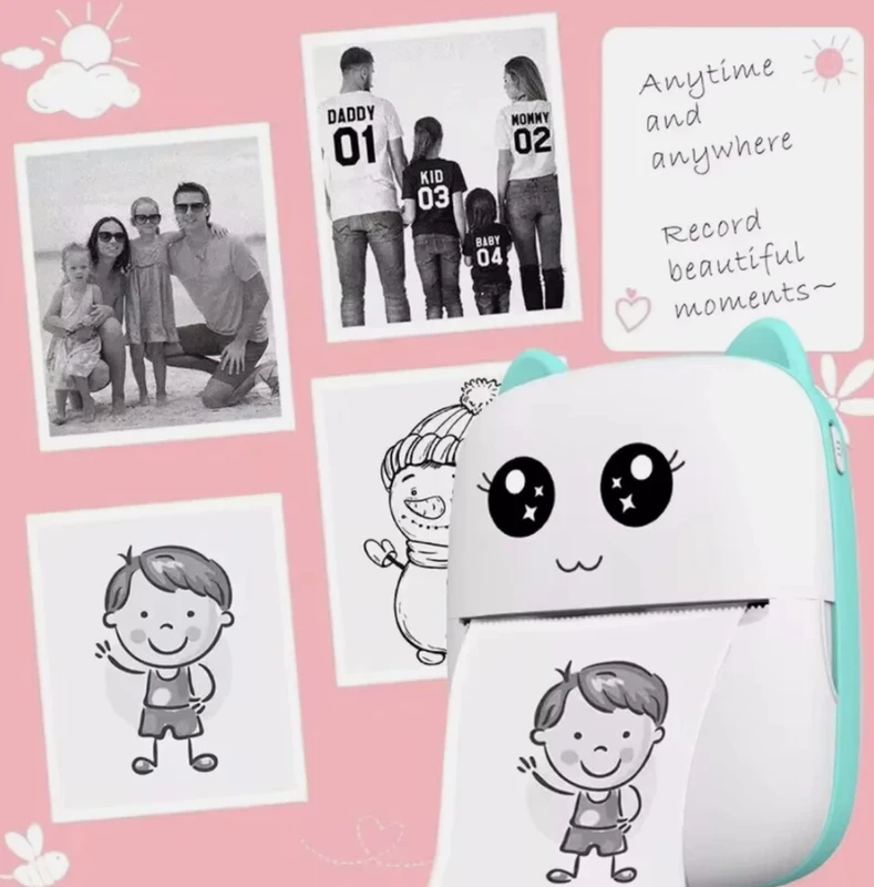 Spausdintuvas terminis mini cat mėlynos spalvos happy people DU-11
