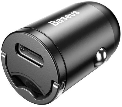 Įkroviklis automobilinis Baseus Tiny Star Mini Quick Charge Type-C to lightning 18W su 1m laidu pilkos spalvos TZVCHX-0G