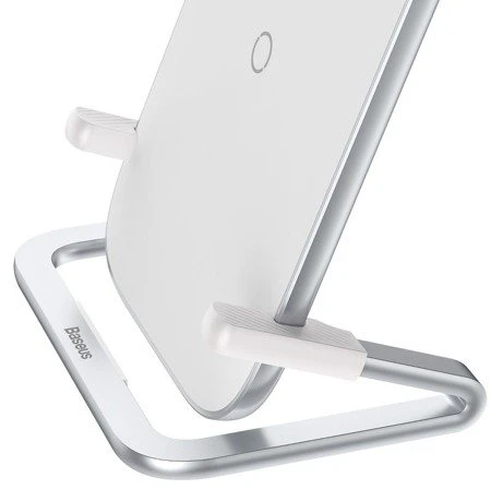 Baseus Rib horizontalus ir vertikalus laikiklis su belaidžiu įkrovikliu 15W - Juodas