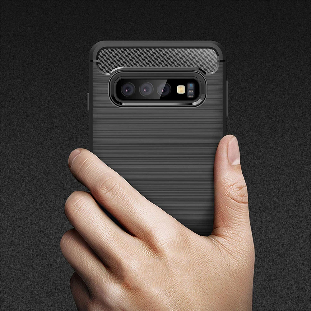 Riposo Dėklas „CARBON'' įvairiems telefonų modeliams, juodas SAMSUNG GALAXY S21 PLUS/S30 PLUS