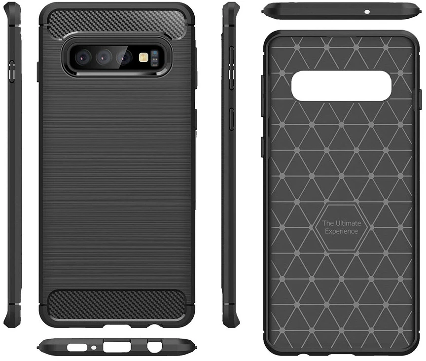 Riposo Dėklas „CARBON'' įvairiems telefonų modeliams, juodas SAMSUNG GALAXY S21 PLUS/S30 PLUS